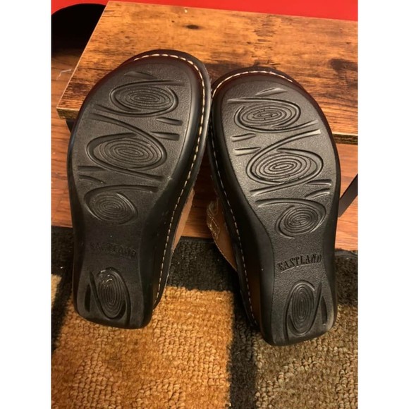 ❤️ Eastland Brown Leather Slides Sandals size 6 Vintage ❤️ - Picture 5 of 5